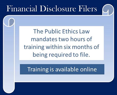 Financial Discloure Filers must take training within 6 months of being required to file.